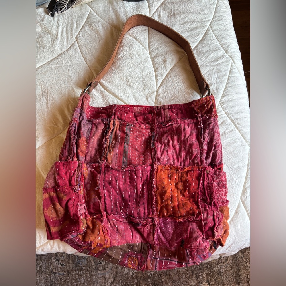 Free people quilted patchwork bag